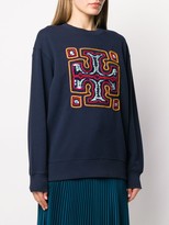 Thumbnail for your product : Tory Burch Sequin-Embroidered Logo Jumper