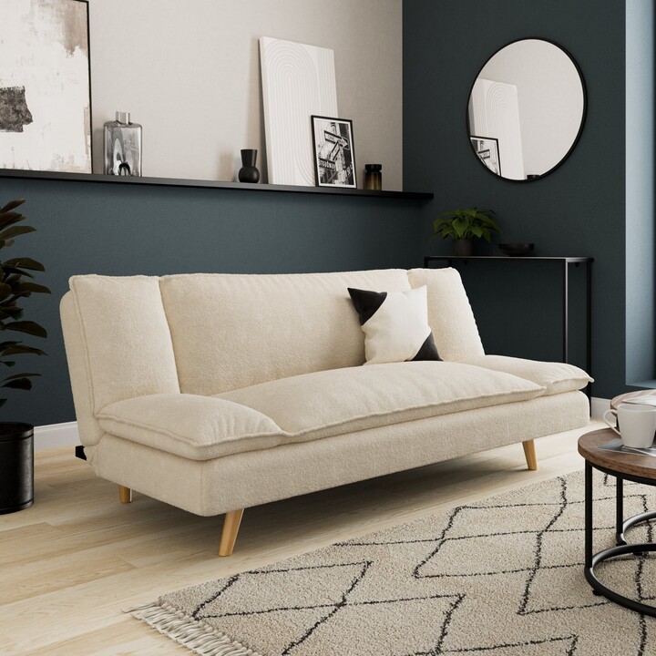 Dunelm Mateo Sherpa Clic Clac Sofa Bed Sandstone ShopStyle