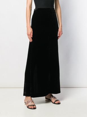 Emilio Pucci Pre-Owned 1990's Velvet Effect Maxi Skirt