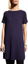Thumbnail for your product : Eileen Fisher Short-Sleeve Viscose Jersey Tunic