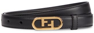 Fendi O'Lock logo leather belt