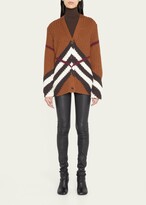 Thumbnail for your product : Burberry Karine Check Cashmere Cardigan