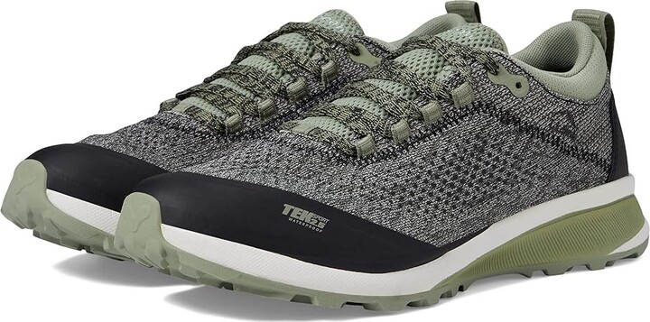 L.L.Bean Elevation Trail Runner Water Resistant Women's Shoes Silver Birch/Sage : 7 B - Medium, Synthetic