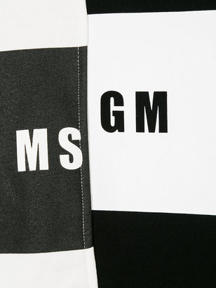 MSGM Kids contrast logo sweater