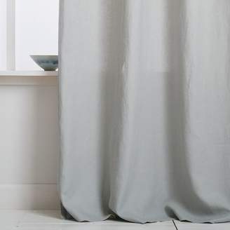 west elm Belgian Flax Linen Curtain - Platinum