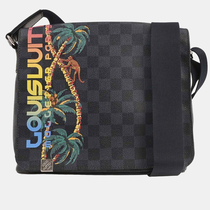 Louis Vuitton District NM Damier Cobalt PM Blue Canvas Shoulder Bag