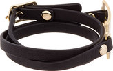 Thumbnail for your product : McQ Black Razor Blade Wraparound Leather Bracelet