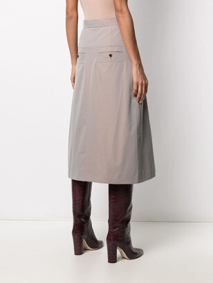 Eftychia Layered Check-Panel Skirt