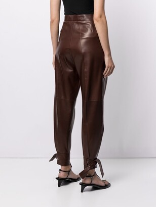 Jil Sander Tapered Leather Trousers