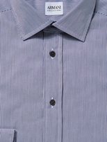 Thumbnail for your product : Armani Collezioni Navy Stripe Spread Collar Dress Shirt