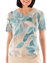Thumbnail for your product : Alfred Dunner When in Rome Abstract Floral Print Sweater