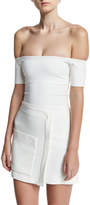 Thumbnail for your product : Halston Margaux Off-the-Shoulder Ribbed Jersey Bodysuit