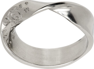 Maison Margiela Silver Ring Engraved ring Maison Margiela Simons