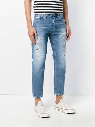 Dondup ripped straight-leg jeans