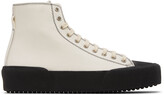 Thumbnail for your product : Jil Sander Off-White Canvas High-Top Sneakers