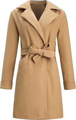 Short Fuzzy Jacket Women Thin Coats Trench Long Jacket Ladies Slim Long  Belt Elegant Overcoat Jackets Casual for