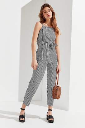 Urban Outfitters Gingham Tie-Belt Jumpsuit