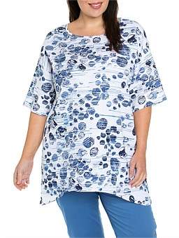 Yarra Trail Woman 3/4 Sleeve Print Overshirt