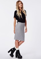 Thumbnail for your product : Missguided Abbigail Melange Midi Skirt