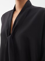 Thumbnail for your product : Raey Pussy-bow Silk Crepe De Chine Blouse