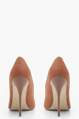 boohoo Wide Fit Skin Tone Court Shoes