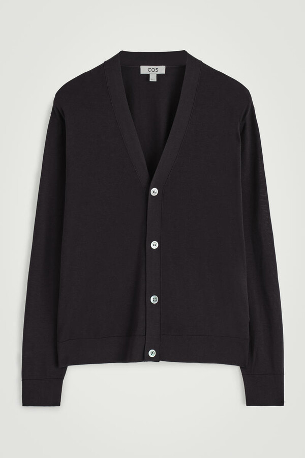 Knitted Silk V-Neck Cardigan