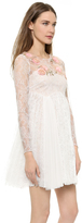 Thumbnail for your product : Marchesa Notte Pleated Lace Dress