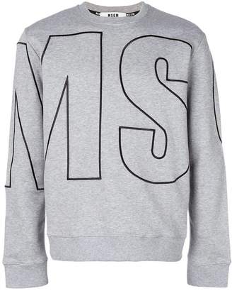 MSGM logo embroidered sweatshirt
