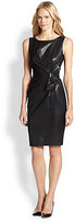 Thumbnail for your product : Paule Ka Leather Sleeveless Dress