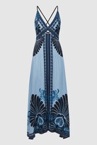 Thumbnail for your product : Reiss Printed V-Neck Maxi Dress