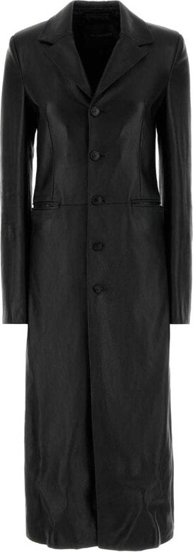 Black leather coat