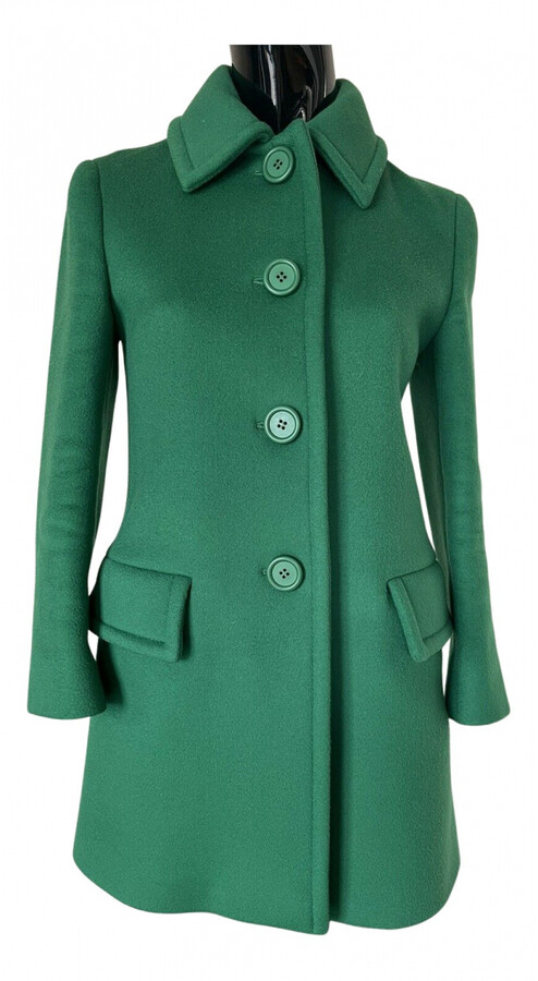 Prada green Wool Coats