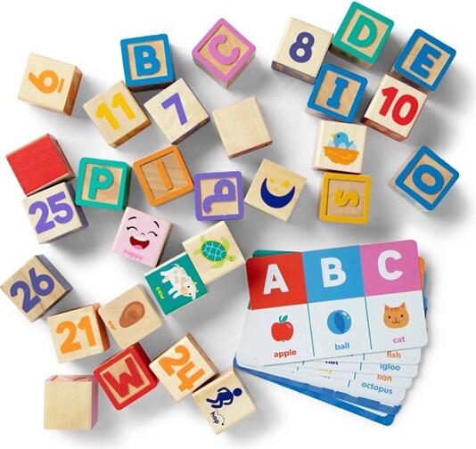 Melissa & Doug Ms. Rachel Wooden Learning Blocks