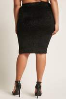 Thumbnail for your product : Forever 21 Plus Size Fuzzy Knit Off-the-Shoulder Crop Top & Skirt Set