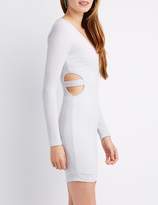 Thumbnail for your product : Charlotte Russe Shimmer Cut-Out Bodycon Dress