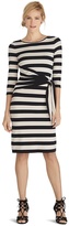 Thumbnail for your product : White House Black Market 3/4 Sleeve Stripe Shift Dress