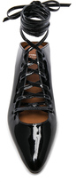 Thumbnail for your product : Givenchy Patent Leather Lace Up Mules