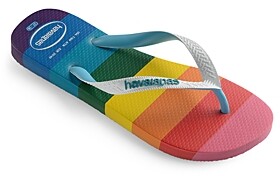 havaianas rainbow flip flops
