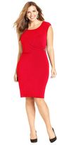 Thumbnail for your product : NY Collection Plus Size Side-Ruched B-Slim Dress
