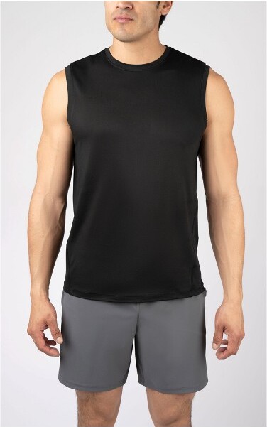 90 Degree By Reflex Mens Soft Tech Evolution Muscle Tank - Black - X Large  - ShopStyle Shirts