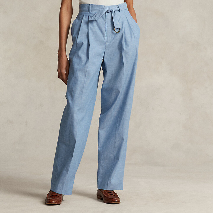 Wide Leg Chambray Pants | Shop The Largest Collection | ShopStyle