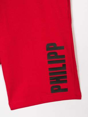 Philipp Plein Junior TEEN logo print casual shorts