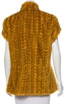 Thumbnail for your product : Adrienne Landau Faux Fur Cap Sleeve Vest