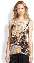 Thumbnail for your product : Lafayette 148 New York Lucy Marble Sleeveless Top