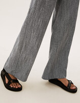 Thumbnail for your product : Marks and Spencer Textured Pleat Front Wide Leg Trousers