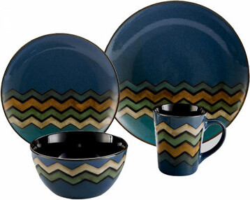 ColorUs China Thalia 16 Piece Dinnerware Set, Service for 4