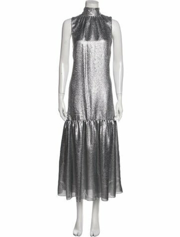 おまけ付 レディース Tibi ティビ ワンピース Minidress Silver Lame ワンピース ドレス Tie Neck ワンピース Williamsav Com