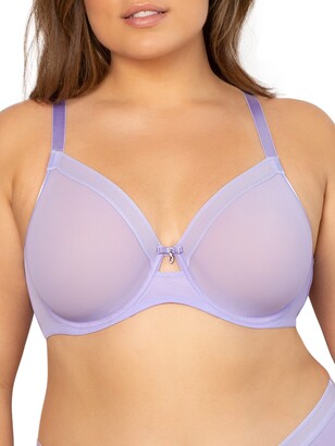 Couture Women's Sheer Mesh Full Coverage Unlined Underwire Bra