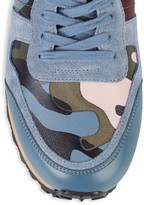 Thumbnail for your product : Valentino Camo Print Leather Sneakers