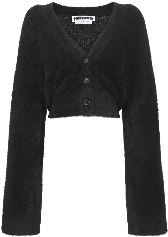 black cardigan cropped